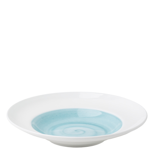 Grand Hotel Premium color - Pastateller 25 cm azur / weiss aussen