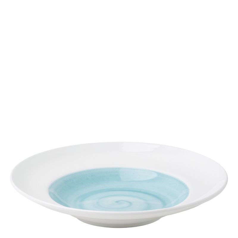 Grand Hotel Premium color - Pastateller 25 cm azur / weiss aussen