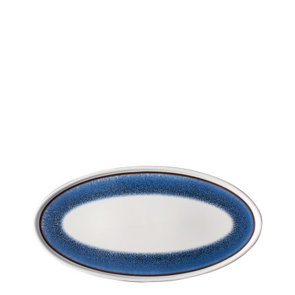 Assiette plate ovale U-Coupe 30.5 x 15.5 cm - Flow Lunasol sparkling blue