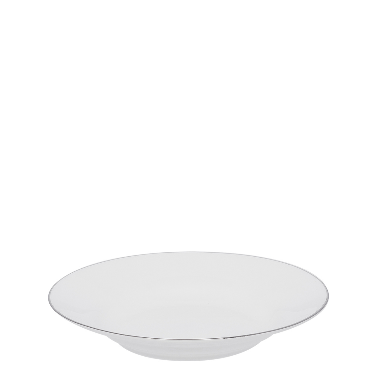 Tiefer Teller 23 cm mit Platinrand - Premium Platinum Line