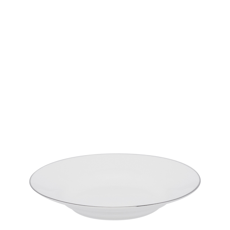 Deep plate 23 cm with platinum rim - Premium Platinum Line