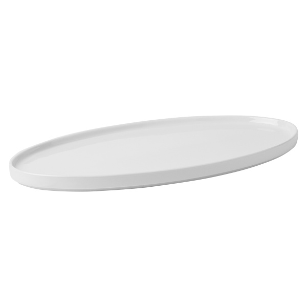 Assiette plate ovale U-Coupe 35.5 x 18 cm - FLOW Lunasol white