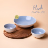 Ensemble 4 pièces Flowl Gaya Atelier Glacial Ice + Plateau Triangle Akazie
