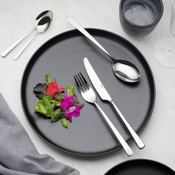 Assiette plate Coupe noire 25 cm – Flow