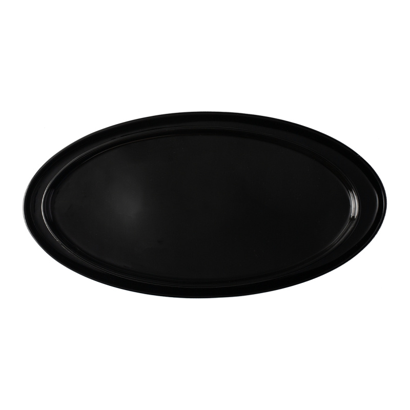 Assiette plate ovale U-Coupe 35.5 x 18 cm - Flow Lunasol black