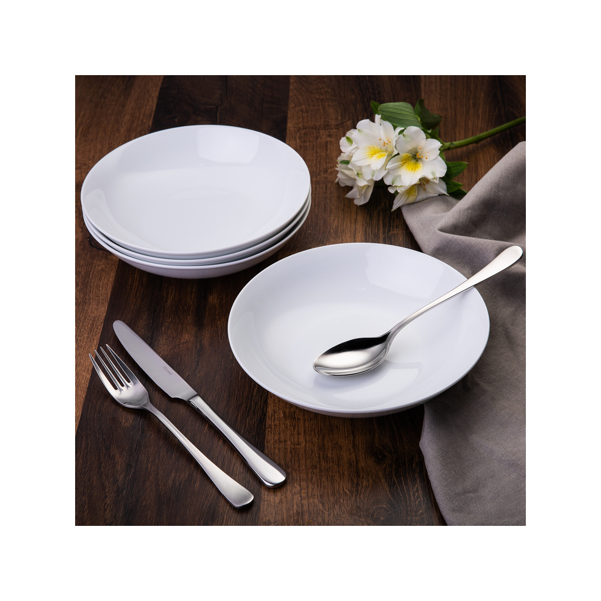 Piatto fondo coupe 20,5 cm set 4 pz - Basic