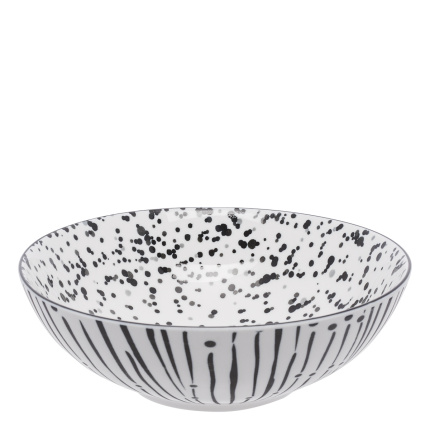 Müslischale mit schwarzem Muster 17,8 cm - Basic