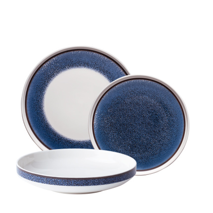 Set d'assiettes 12 pcs. U-Coupe - Flow Lunasol sparkling blue