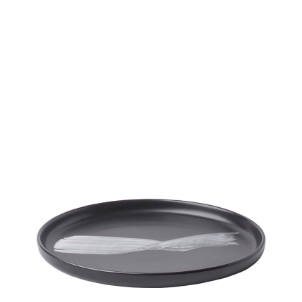 Assiette plate U-Coupe noire ø20 cm - couleur Gaya Atelier Flow Art