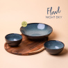 Set 4 pezzi Flowl Gaya Atelier Night Sky + vasso Triangle in acacia