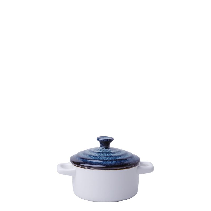 Casserole with lid Flowl Atelier blue ø10.2 cm - Gaya