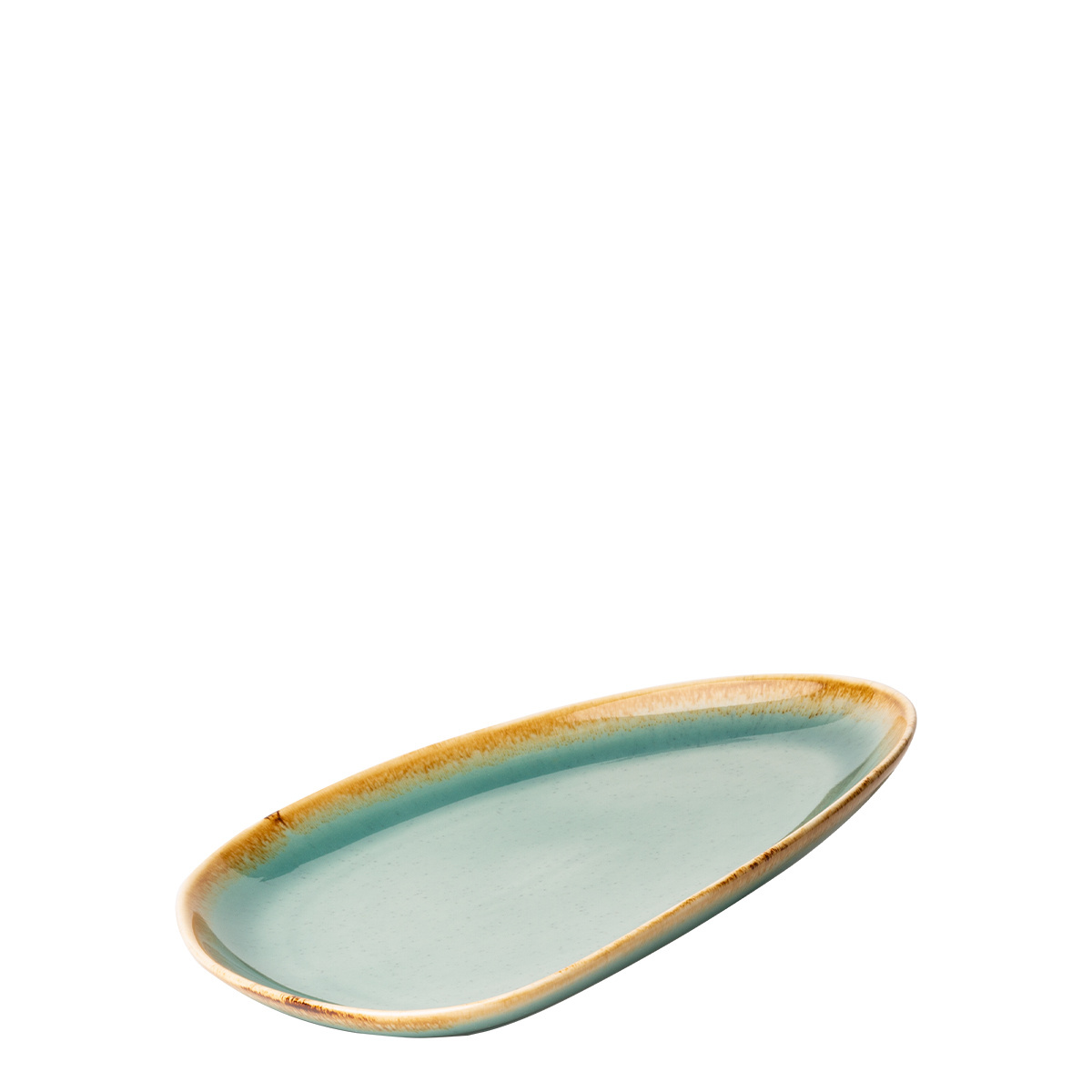 Piatto Triangle Sand turchese 25,5 x 19,7 cm – Gaya