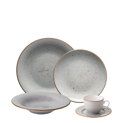 Porcelain Set 20 pcs. grey - Hotel Inn Chic color