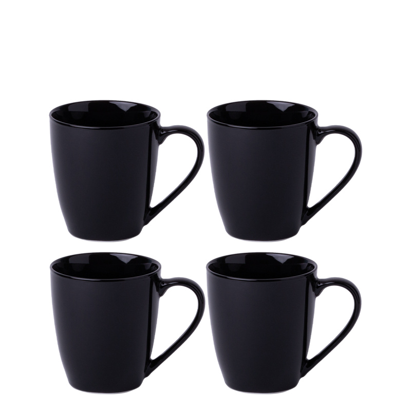 Set di tazza 4 pezzi neri - Flow