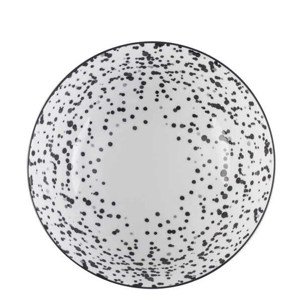 Ciotola per cereali bianco / nero 17,8 cm - Basic