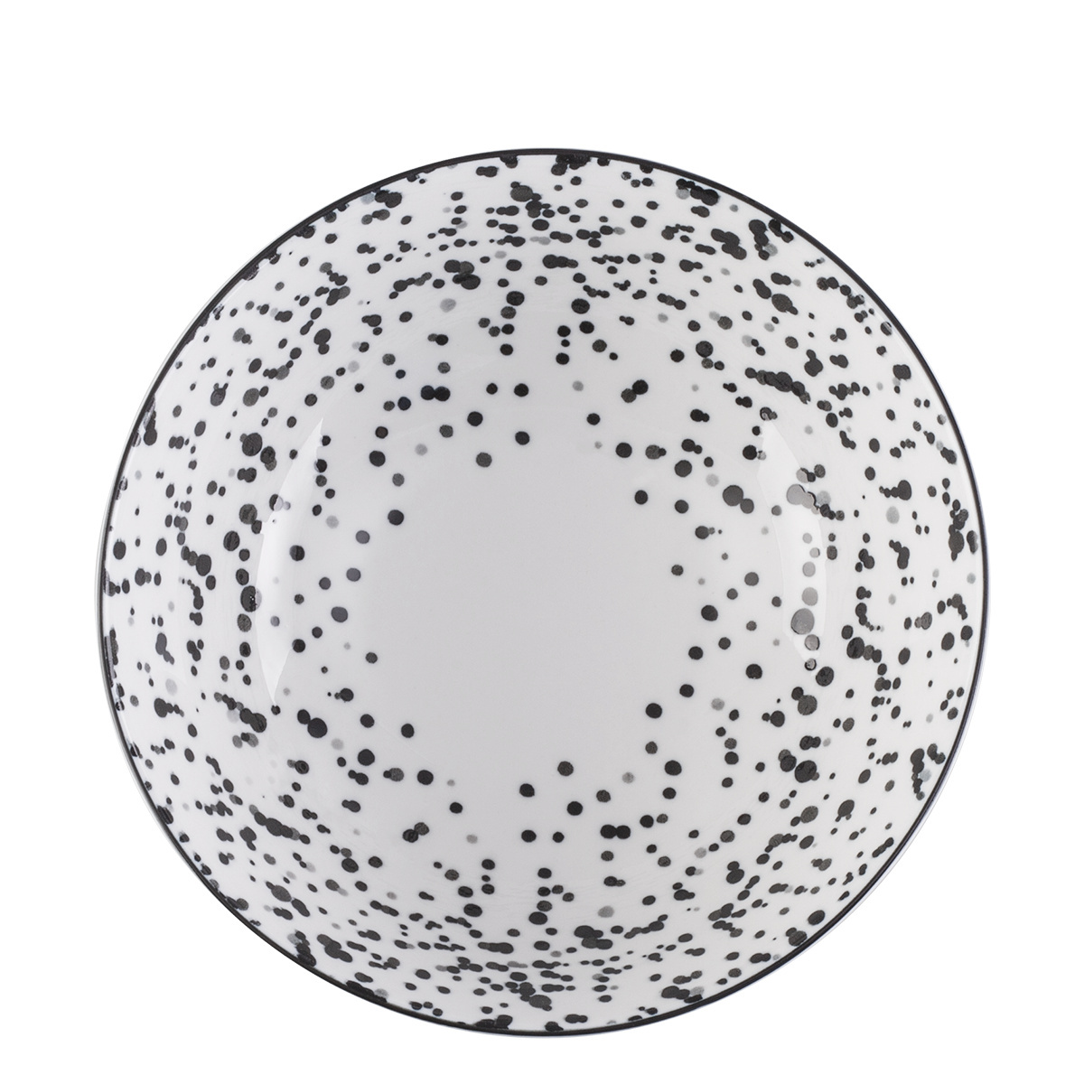 Ciotola per cereali bianco / nero 17,8 cm - Basic
