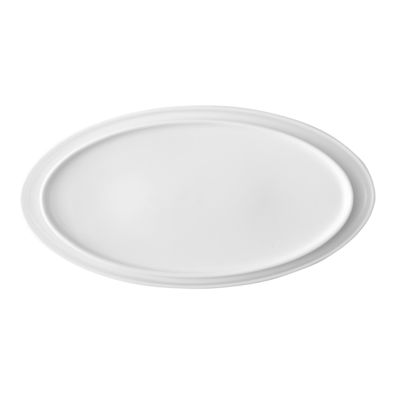 Assiette plate ovale U-Coupe 30.5 x 15.5 cm - FLOW Lunasol white