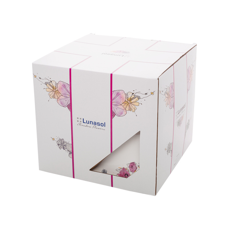 Set in porcellana 28 pezzi Meadow Flowers con bordo rosa - Flow