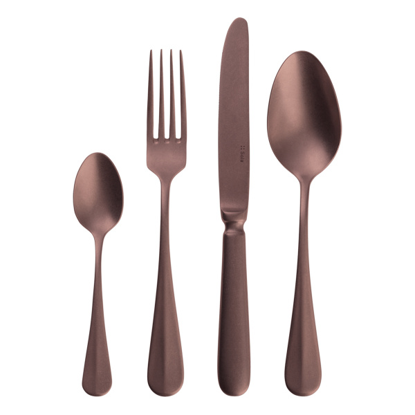Besteckset 24-tlg. VH Dessert - Baguette Vintage PVD Kupfer Stone Wash