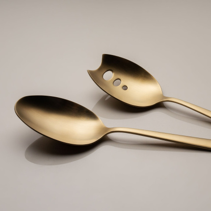 Vegetable/salad fork - Salamanca PVD Champagne all matt