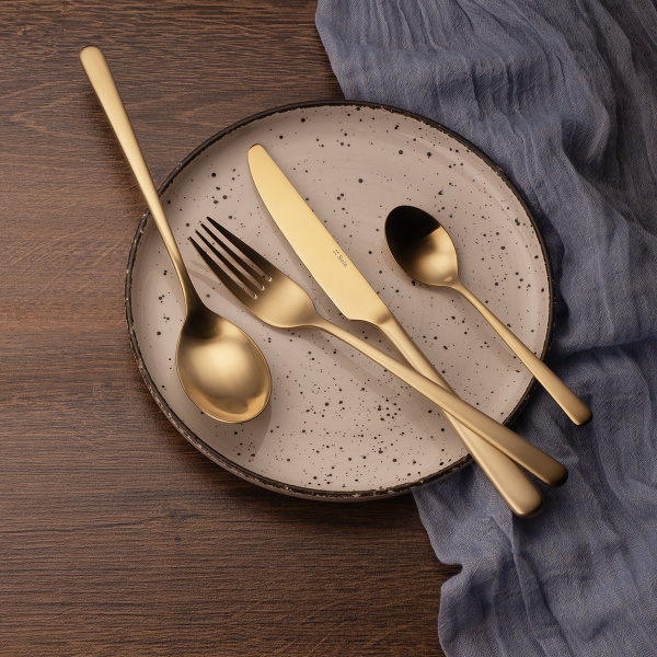 16-Piece Cutlery Set – Salamanca PVD Champagne matte