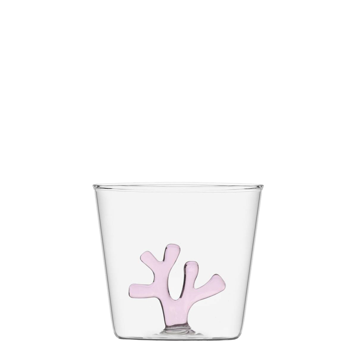 Glass with pink coral 350 ml