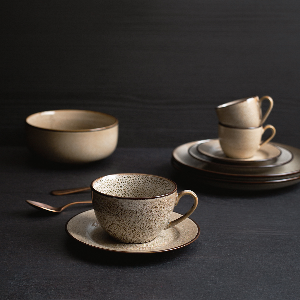 Set da caffè 8 pezzi - Elements Stone