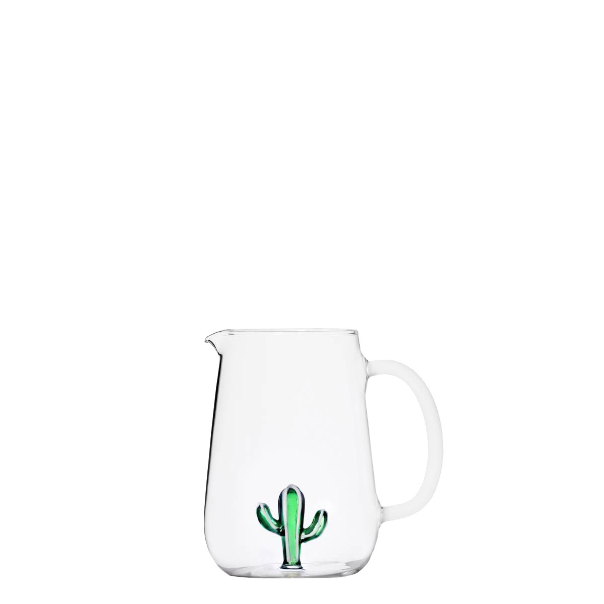 Pitcher with green and white cactus 1.75 l - Ichendorf