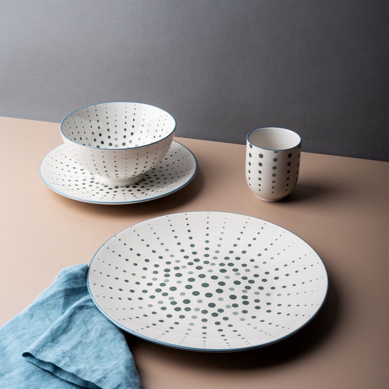 24-piece porcelain set - Elements Asia Earth
