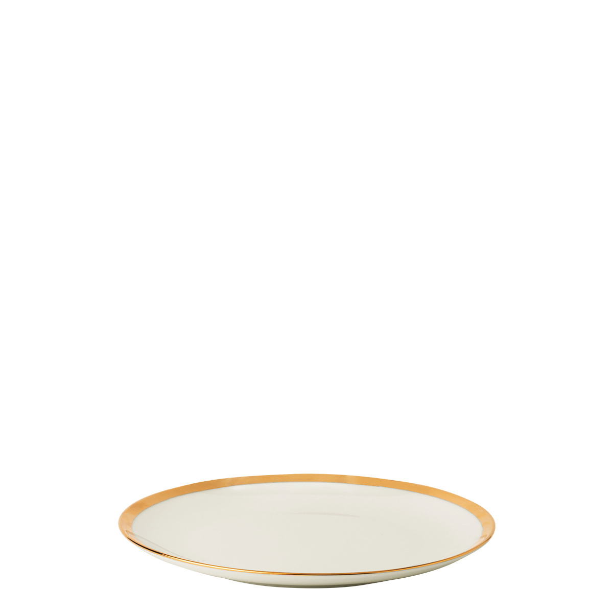Piatto dessert Coupe 20,5 cm Set 4 pezzi - FLOW Lunasol con bordo dorato