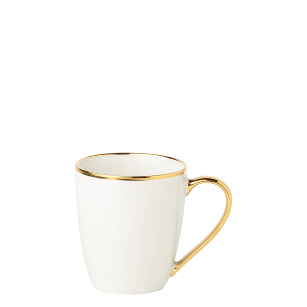 Tazza 360ml, Set 2 pezzi - FLOW Lunasol con bordo dorato