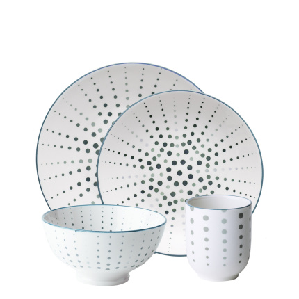 24-piece porcelain set - Elements Asia Earth