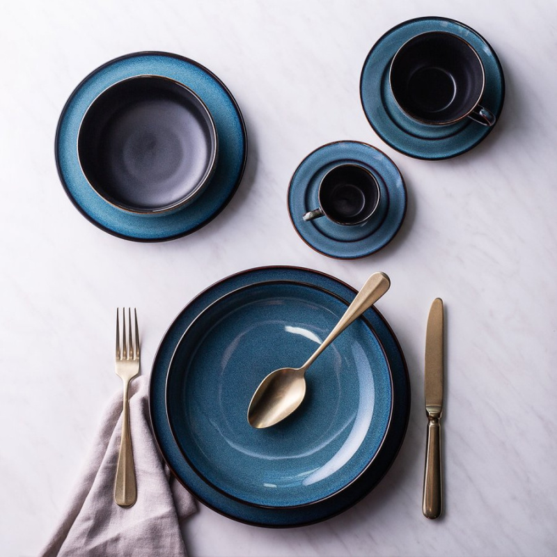 Set di piatti in ceramica 12 pz – Elements Night