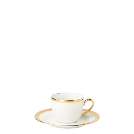 Set da caffè moka 8 pezzi - FLOW Lunasol con bordo dorato