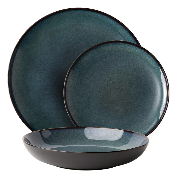 Set di piatti in ceramica 12 pz – Elements Night
