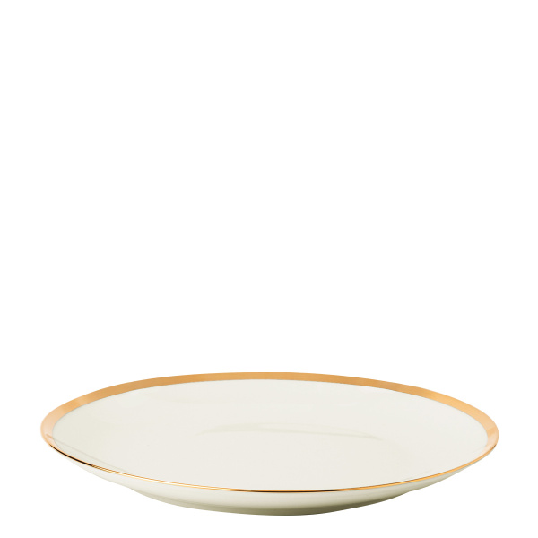 Teller piatto Coupe 27 cm Set 4 pezzi - FLOW Lunasol con bordo dorato