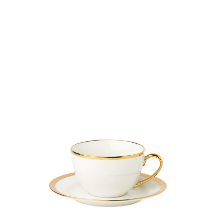 Ensemble de 8 tasses à café - FLOW Lunasol avec bordure dorée