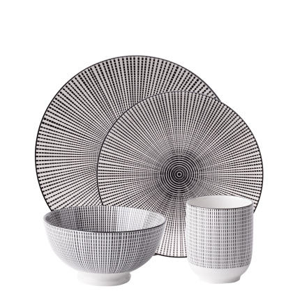 Set de 24 pcs. en porcelaine - Elements Asia Fire