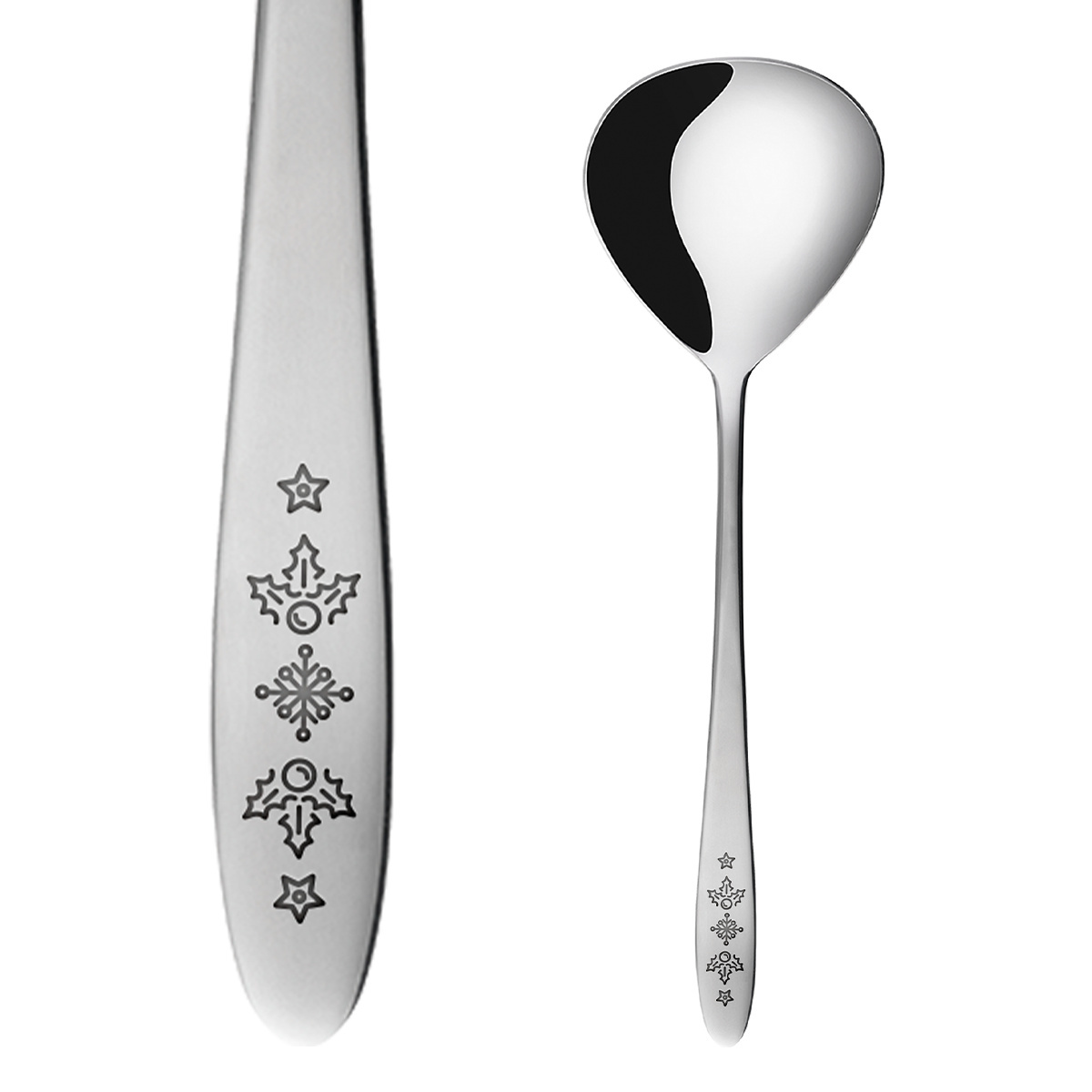Soup Ladle with Christmas Engraving - Turin