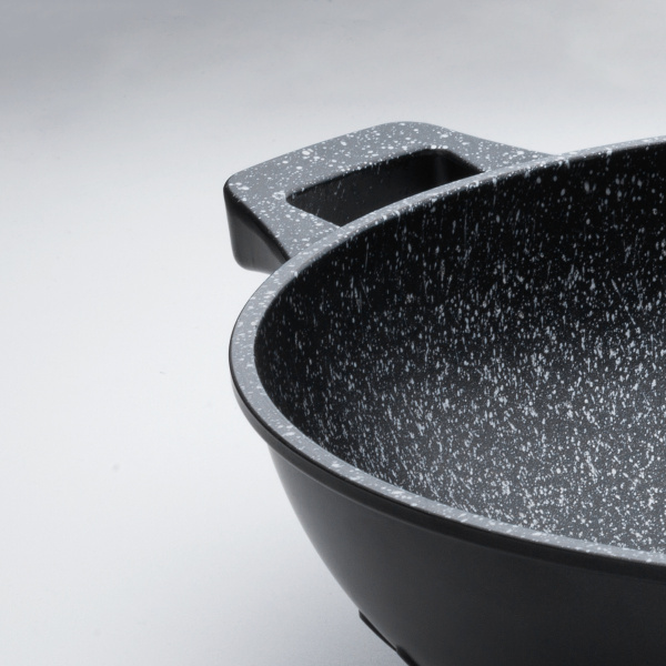 Non-stick wok 32 cm black marble - Basic