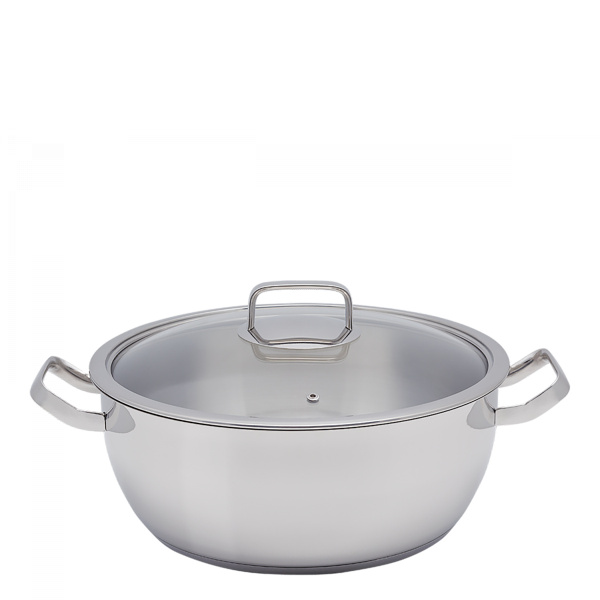 Wok Merkur con coperchio in vetro 9,6 l Master Chef Lunasol