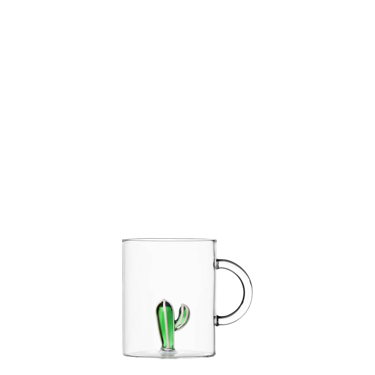 Cup with green cactus 350 ml