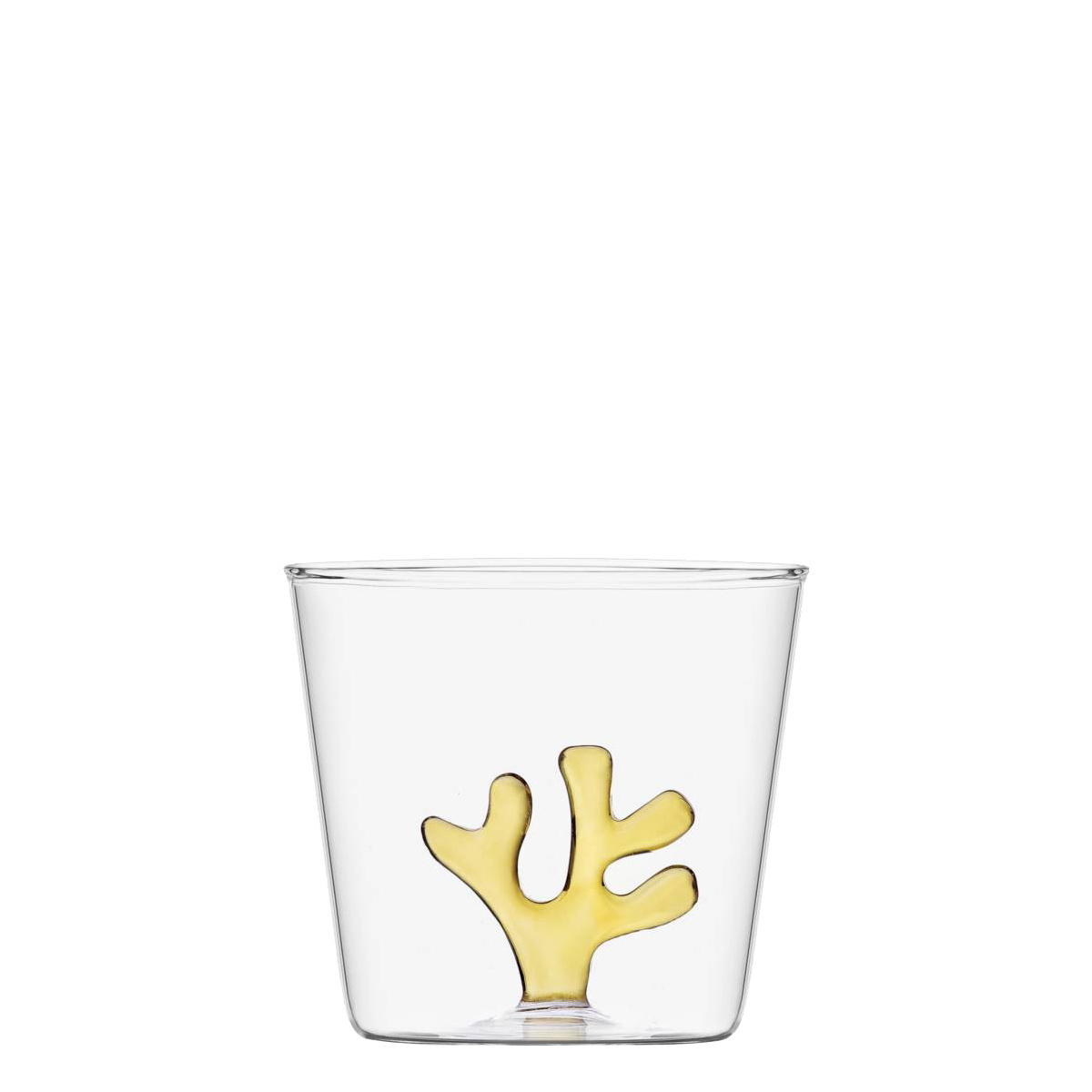 Glass with yellow coral 350 ml