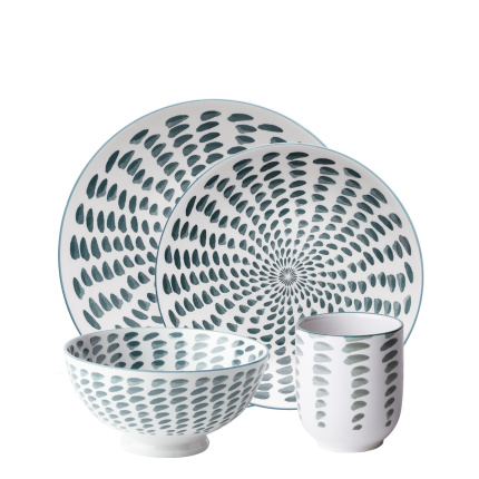 Porcelain set 24 pcs - Elements Asia Water