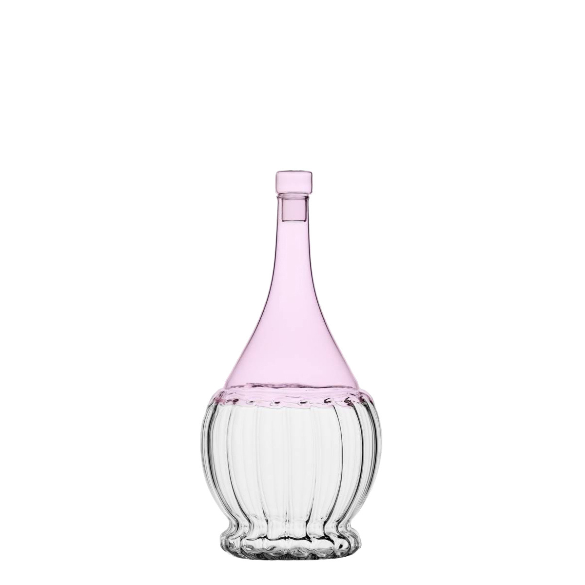 Bottle with stopper pink/transparent 1.1 l - Ichendorf