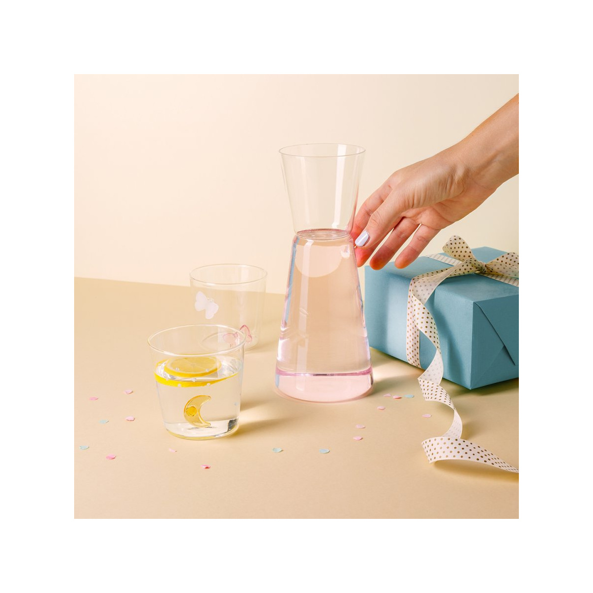 Pitcher pink/transparent 750 ml - Ichendorf