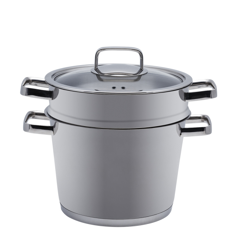Nudeltopf Merkur 6,5 l mit Glasdeckel Premium Lunasol