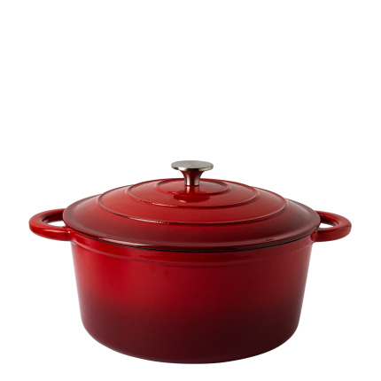 Enameled cast iron pot red ø 28 cm - Jupiter Lunasol