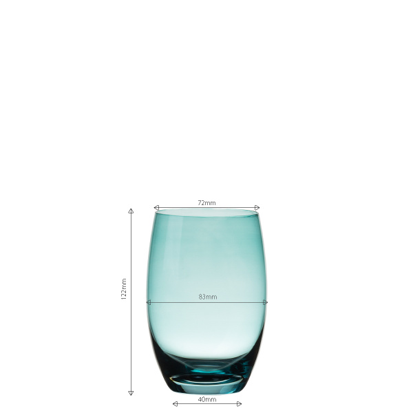 Tumbler Glasses turquoise 460 ml - Optima Glass Lunasol
