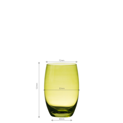 Tumbler Glasses green 460 ml - Optima Glass Lunasol